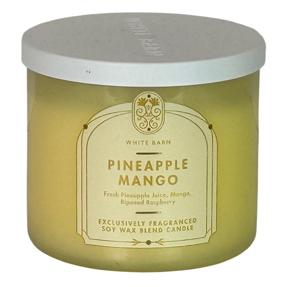 White Barn Bath & Body Works Pineapple Mango 3-Wick Scented Candle *New* 14.5oz